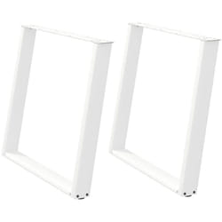 Pieds de table à manger en u 2 pièces Blanc 90 x (72-73) cm Acier Vidaxl