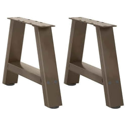 vidaXL Pieds de table basse en forme de A, 2 pièces, 30 x (30-31) cm, acier