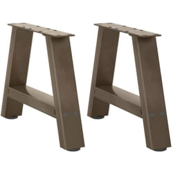 Pieds de table basse en forme de a, 2 pièces, 50 x (30-31) cm, acier Vidaxl