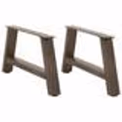 vidaXL Pieds de table basse en forme de A, 2 pièces, 70 x (30-31) cm, acier