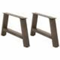 vidaXL Pieds de table basse en forme de A, 2 pièces, 70 x (30-31) cm, acier