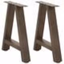 vidaXL Pieds de table basse en forme de A, 2 pièces, 38 x (42-43) cm, acier