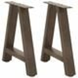 vidaXL Pieds de table basse en forme de A, 2 pièces, 38 x (42-43) cm, acier