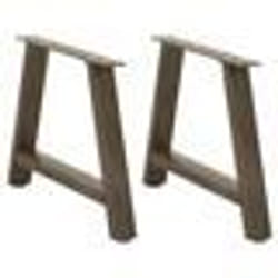 vidaXL Pieds de table basse en forme de A, 2 pièces, 70 x (42-43) cm, acier