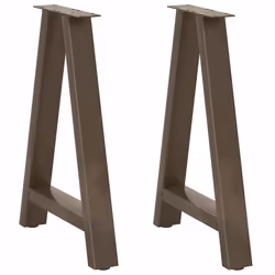 vidaXL Pieds de table à manger en forme de A, 2 pièces, 60 x (72-73) cm, acier