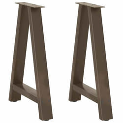 vidaXL Pieds de table à manger en forme de A, 2 pièces, 60 x (72-73) cm, acier