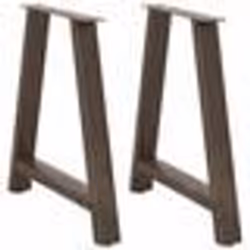vidaXL Pieds de table à manger en forme de A, 2 pièces, 70 x (72-73) cm, acier