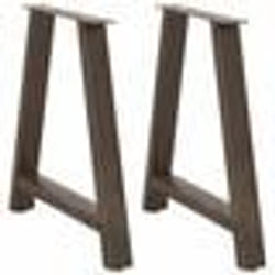 vidaXL Pieds de table à manger en forme de A, 2 pièces, 70 x (72-73) cm, acier