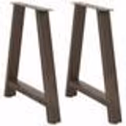 vidaXL Pieds de table à manger en forme de A, 2 pièces, 80 x (72-73) cm, acier