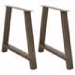 vidaXL Pieds de table à manger en forme de A, 2 pièces, 100 x (72-73) cm, acier