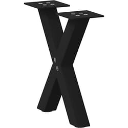 Pieds de table basse en forme de x, 2 pièces, noir, 37 x (30-31) cm, acier Vidaxl