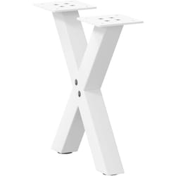 Pieds de table basse en forme de x, 2 pièces, blanc, 40 x (30-31) cm, acier Vidaxl