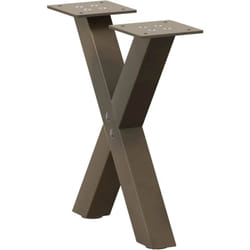 Pieds de table basse en forme de x, 2 pièces, acier naturel, 37 x (30-31) cm Vidaxl