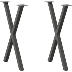 Vidaxl - Pieds de table à manger en forme de x 2 pièces Anthracite 50 x (72-73) cm Acier