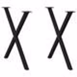 vidaXL Pieds de table à manger en forme de X, 2 pièces, noir, 70 x (72-73) cm, acier
