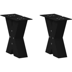 Pieds de table basse forme de x 2 pcs noir 30x(30-31) cm acier - Vidaxl