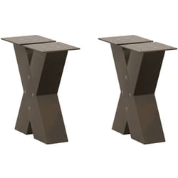 Pieds de table basse en forme de x, 2 pièces, acier naturel, 30 x (30-31) cm Vidaxl