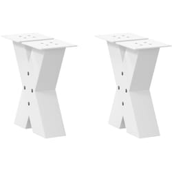Pieds de table basse en forme de x, 2 pièces, blanc, 40 x (30-31) cm, acier Vidaxl