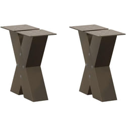 Pieds de table basse en forme de x, 2 pièces, acier naturel, 40 x (30-31) cm Vidaxl
