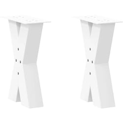 Pieds de table basse en forme de x, 2 pièces, blanc, 28 x (42-43) cm, acier Vidaxl