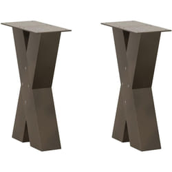 Pieds de table basse en forme de x, 2 pièces, acier naturel, 38 x (42-43) cm Vidaxl