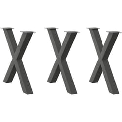 Vidaxl - Pieds de table à manger en forme de x 3 pièces Anthracite 80 x (72-73) cm Acier