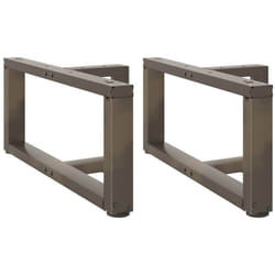 Pieds de table basse en t, 2 pièces, noir, 60 x 25 x (30-31) cm, acier Vidaxl