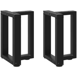 Pieds de table basse forme de t 2pcs noir 28x25x(42-43)cm acier - Vidaxl