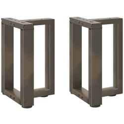 Vidaxl - Pieds de table basse en t, 2 pièces, noir, 28 x 25 x (42-43) cm, acier