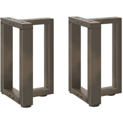 Pieds de table basse en t, 2 pièces, noir, 38 x 25 x (42-43) cm, acier Vidaxl