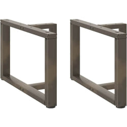 Pieds de table basse en t, 2 pièces, noir, 70 x 25 x (42-43) cm, acier Vidaxl