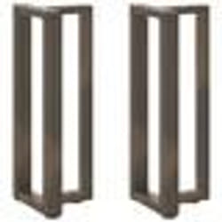 vidaXL Pieds de table console en T, 2 pièces, noir, 25 x 28 x (72-73) cm, acier
