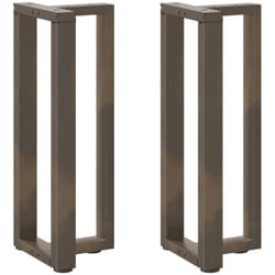 Pieds de table console en t, 2 pièces, noir, 38 x 25 x (72-73) cm, acier Vidaxl