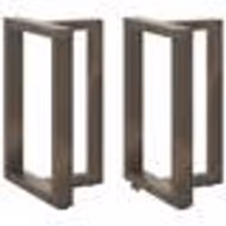 vidaXL Pieds de table à manger en T, 2 pièces, noir, 50 x 35 x (72-73) cm, acier