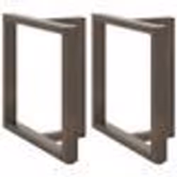 vidaXL Pieds de table à manger en T, 2 pièces, noir, 70 x 35 x (72-73) cm, acier