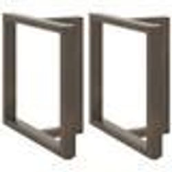 vidaXL Pieds de table à manger en T, 2 pièces, noir, 70 x 35 x (72-73) cm, acier