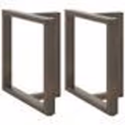 vidaXL Pieds de table à manger en T, 2 pièces, noir, 80 x 35 x (72-73) cm, acier