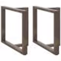 vidaXL Pieds de table à manger en T 2 pièces Noir 90x35x(72-73) cm Acier