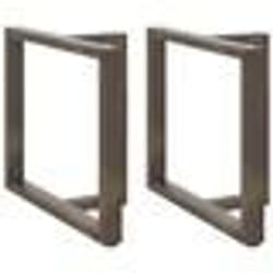 vidaXL Pieds de table à manger en T 2 pièces Noir 90x35x(72-73) cm Acier