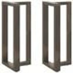 vidaXL Pieds de table de bar en forme de T, 2 pièces, noir, 50 x 35 x (90-91) cm, acier