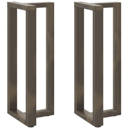 Pieds de table de bar en forme de t, 2 pièces, noir, 50 x 35 x (100-101) cm, acier Vidaxl