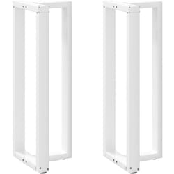 Pieds de table de bar en t, 2 pièces, blanc, 50 x 35 x (110-111) cm, acier Vidaxl