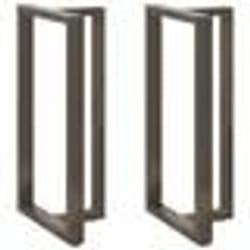 vidaXL Pieds de table de bar en forme de T, 2 pièces, noir, 60 x 35 x (110-111) cm, acier