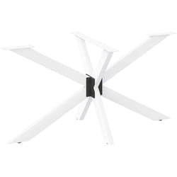 Pied de table à manger forme d'araignée blanc 120x68x(72-73) cm - Vidaxl