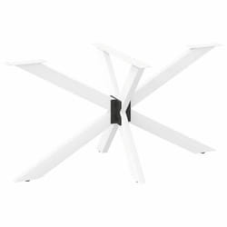 vidaXL Pied de table à manger forme daraignée blanc acier pied de table pied de table en métal pied de meuble pied de 4013117