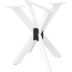 Pied de table à manger forme d'araignée blanc 85x85x(72-73) cm - Vidaxl