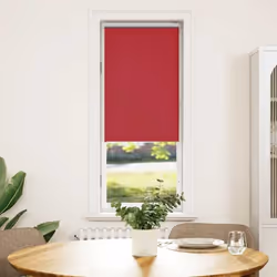 vidaXL Store enrouleur occultant rouge largeur du tissu 357 cm store de jour et de nuit store de cuisine store enrouleur