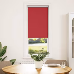 vidaXL Store enrouleur occultant rouge largeur du tissu 407 cm store de jour et de nuit store de cuisine store enrouleur