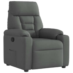 vidaXL Fauteuil inclinable - Gris foncé tissu