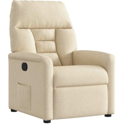 Fauteuil inclinable Crème Tissu vidaXL